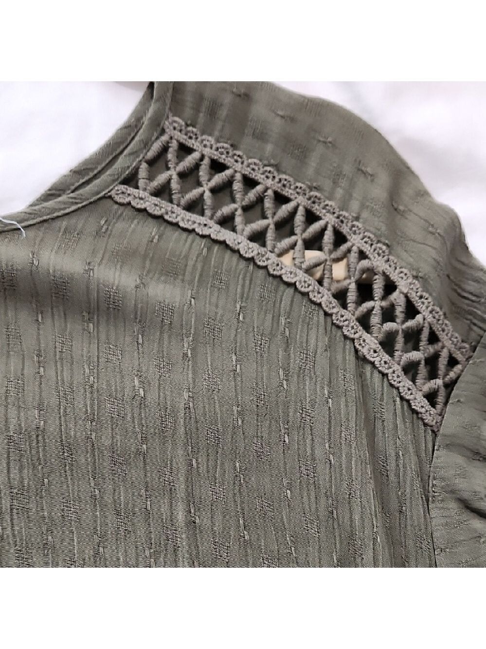 Olive Green Women's Top - Picture 8 of 8